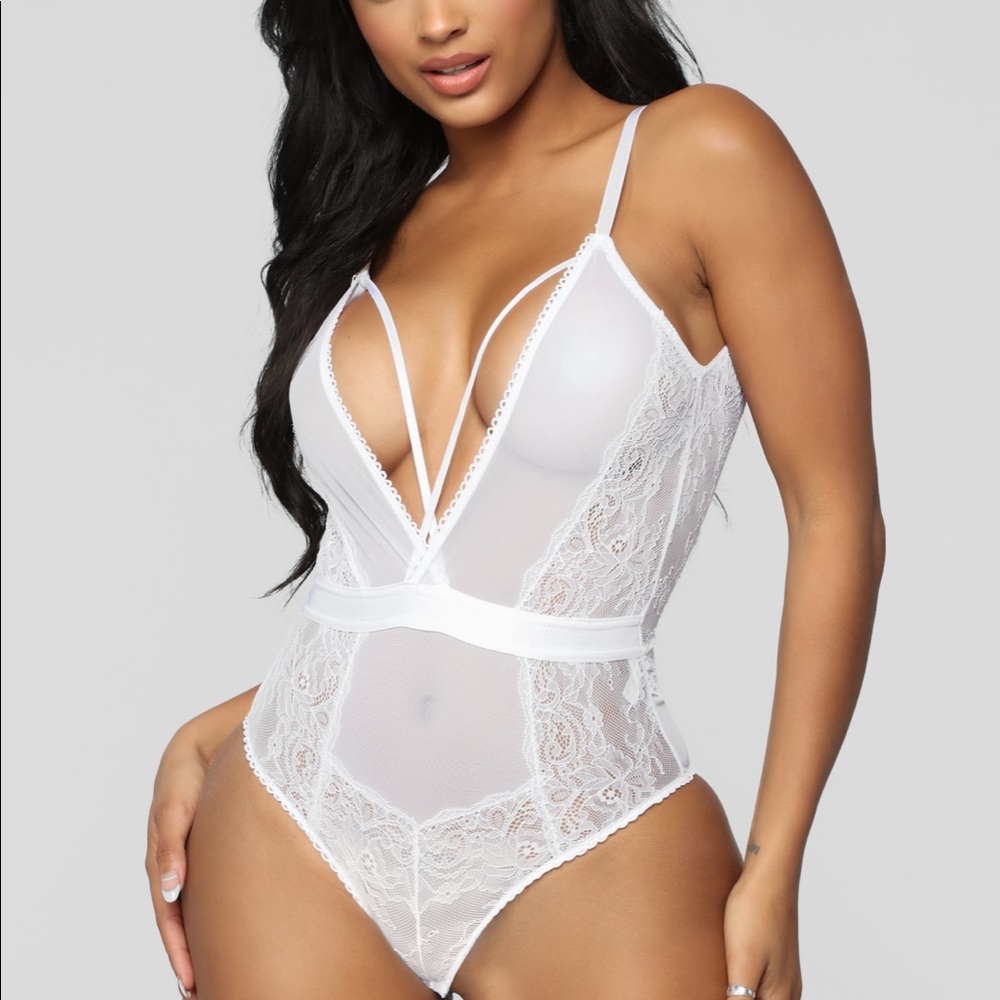 Fashion Nova Teddy Bodysuit Sz. Small New w/ Tags